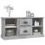 Comodă TV, gri beton, 99,5x35,5x48 cm, lemn prelucrat GartenMobel Dekor