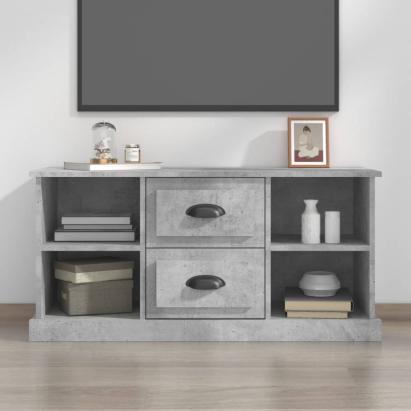 Comodă TV, gri beton, 99,5x35,5x48 cm, lemn prelucrat GartenMobel Dekor