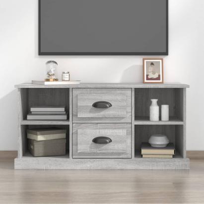 Comodă TV, gri sonoma, 99,5x35,5x48 cm, lemn prelucrat GartenMobel Dekor