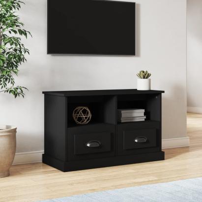 Comodă TV, negru, 80x35x50 cm, lemn prelucrat GartenMobel Dekor