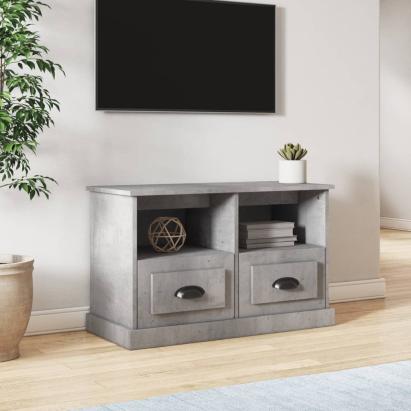 Comodă TV, gri beton, 80x35x50 cm, lemn prelucrat GartenMobel Dekor