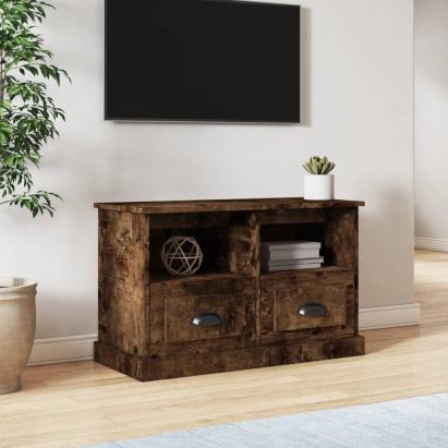 Comodă TV, stejar afumat, 80x35x50 cm, lemn prelucrat GartenMobel Dekor