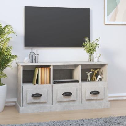Comodă TV, gri beton, 100x35x50 cm, lemn prelucrat GartenMobel Dekor