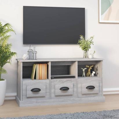 Comodă TV, gri sonoma, 100x35x50 cm, lemn prelucrat GartenMobel Dekor