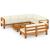 Set mobilier grădină perne alb/crem, 8 piese, lemn masiv acacia GartenMobel Dekor