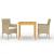 Set mobilier de grădină, 3 piese, bej GartenMobel Dekor