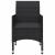 Set mobilier de grădină, 5 piese, negru GartenMobel Dekor