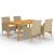 Set mobilier de grădină, 5 piese, bej GartenMobel Dekor