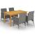 Set mobilier de grădină, 5 piese, gri GartenMobel Dekor