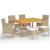 Set mobilier de grădină, 7 piese, bej GartenMobel Dekor