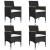 Set mobilier de grădină, 7 piese, negru GartenMobel Dekor