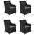 Set mobilier de grădină, 5 piese, negru GartenMobel Dekor