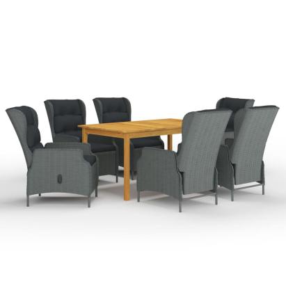Set mobilier de grădină, 7 piese, gri deschis GartenMobel Dekor