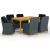 Set mobilier de grădină, 7 piese, gri închis GartenMobel Dekor