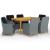 Set mobilier de grădină, 7 piese, gri deschis GartenMobel Dekor