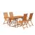 Set mobilier de grădină, 5 piese, lemn masiv de acacia GartenMobel Dekor