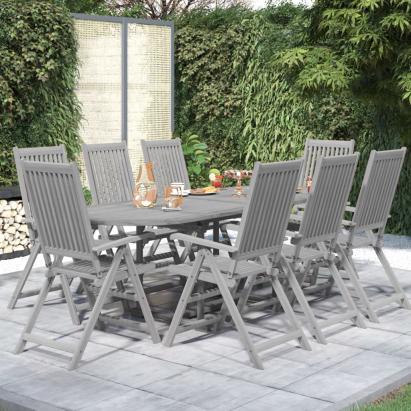 Set mobilier de grădină, 9 piese, lemn masiv de acacia GartenMobel Dekor