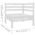 Set mobilier de grădină, 4 piese, alb, lemn masiv de pin GartenMobel Dekor