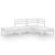 Set mobilier de grădină, 4 piese, alb, lemn masiv de pin GartenMobel Dekor