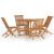 Set mobilier de exterior pliabil, 5 piese, lemn masiv de tec GartenMobel Dekor