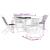 Set mobilier de exterior pliabil, 5 piese, lemn masiv de tec GartenMobel Dekor