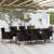 Set mobilier pentru grădină, 9 piese, negru GartenMobel Dekor