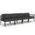 Set mobilier de grădină cu perne, 4 piese, antracit, aluminiu GartenMobel Dekor