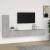 Set dulapuri TV, 3 piese, gri beton, lemn prelucrat GartenMobel Dekor