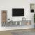 Set dulapuri TV, 3 piese, gri beton, lemn prelucrat GartenMobel Dekor
