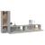 Set dulapuri TV, 3 piese, gri beton, lemn prelucrat GartenMobel Dekor