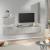 Set dulap TV, 4 piese, gri beton, lemn prelucrat GartenMobel Dekor