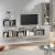 Set dulap TV, 4 piese, gri beton, lemn prelucrat GartenMobel Dekor