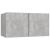Set dulap TV, 4 piese, gri beton, lemn prelucrat GartenMobel Dekor