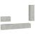 Set dulap TV, 4 piese, gri beton, lemn prelucrat GartenMobel Dekor