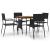 Set mobilier de exterior, 5 piese, negru, poliratan GartenMobel Dekor