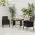 Set mobilier de exterior, 3 piese, negru, poliratan GartenMobel Dekor