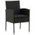 Set mobilier de exterior, 3 piese, negru, poliratan GartenMobel Dekor