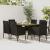 Set mobilier de exterior, 7 piese, negru, poliratan GartenMobel Dekor