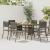 Set de mobilier de exterior, 7 piese, gri, poliratan GartenMobel Dekor