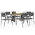 Set de mobilier de exterior, 7 piese, gri, poliratan GartenMobel Dekor