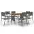 Set de mobilier de exterior, 7 piese, gri, poliratan GartenMobel Dekor