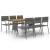 Set de mobilier de exterior, 7 piese, gri, poliratan GartenMobel Dekor