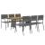 Set de mobilier de exterior, 7 piese, gri, poliratan GartenMobel Dekor