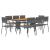 Set de mobilier de exterior, 9 piese, gri, poliratan GartenMobel Dekor