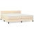 Pat box spring cu saltea, crem, 200x200 cm, textil GartenMobel Dekor