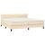Pat box spring cu saltea, crem, 200x200 cm, textil GartenMobel Dekor