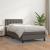 Pat box spring cu saltea, gri, 90x200 cm, piele ecologică GartenMobel Dekor