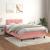 Pat box spring cu saltea, roz, 120x200 cm, catifea GartenMobel Dekor