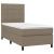 Pat box spring cu saltea, gri taupe, 90x190 cm, textil GartenMobel Dekor