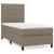 Pat box spring cu saltea, gri taupe, 90x200 cm, textil GartenMobel Dekor